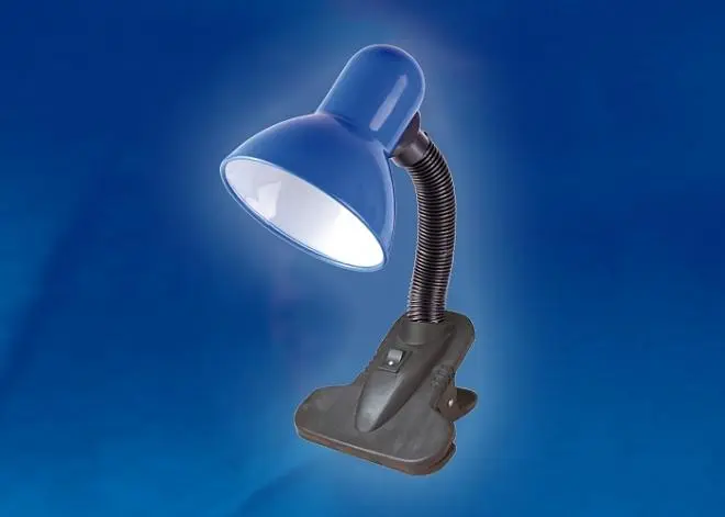 Интерьерная настольная лампа Uniel TLI-222 Light Blue. E27 Интерьерная настольная лампа Uniel TLI-222 Light Blue. E27