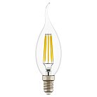 Лампа Lightstar 933604 LED FILAMENT CA35 Свеча на ветру E14 6W 220V 4000K 360G CL