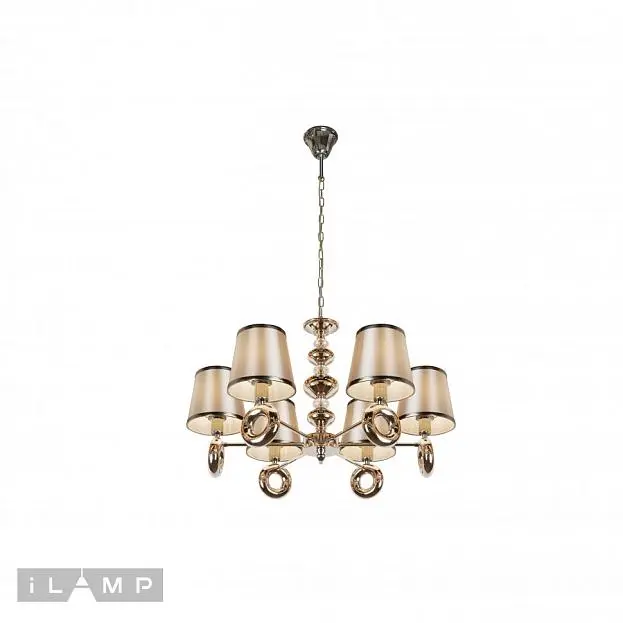 Подвесная люстра iLamp P2401-6 Nickel Brooklyn Подвесная люстра iLamp P2401-6 Nickel Brooklyn