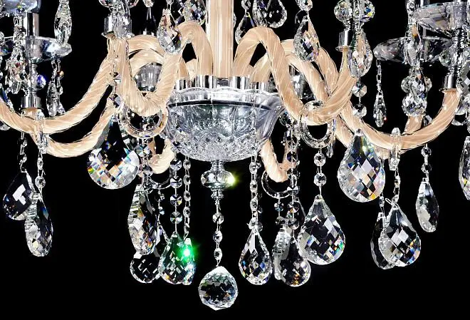 Хрустальная подвесная люстра Lumina Deco LDP 66249-8 WT Denica Хрустальная подвесная люстра Lumina Deco LDP 66249-8 WT Denica