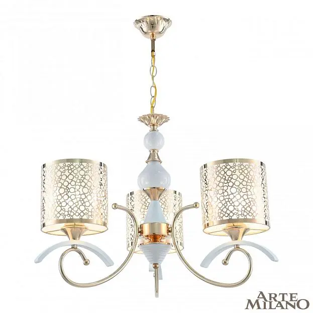 Люстра подвесная с плафонами 309787/3 Wh/Gd Arte Milano Florentia Люстра подвесная с плафонами 309787/3 Wh/Gd Arte Milano Florentia