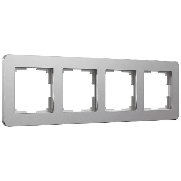 Рамка на 4 поста Werkel W0042606 Platinum алюминий a059218 Рамка на 4 поста Werkel W0042606 Platinum алюминий a059218