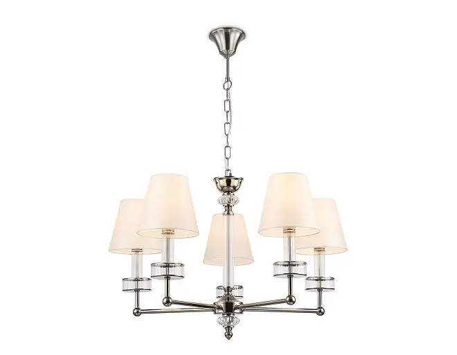Подвесная люстра с абажурами и хрусталем Ambrella light LH71001 Подвесная люстра с абажурами и хрусталем Ambrella light LH71001