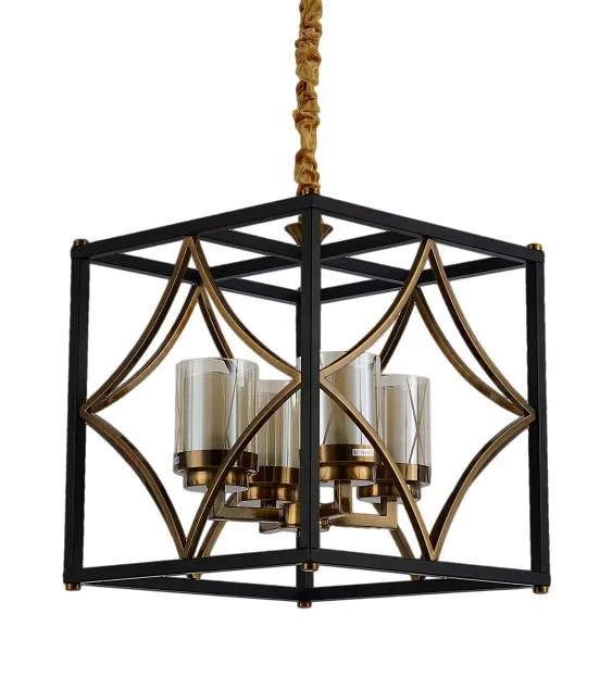 Подвесная люстра Lumina Deco Quadrato LDP 1223-4 BK+MD Подвесная люстра Lumina Deco Quadrato LDP 1223-4 BK+MD