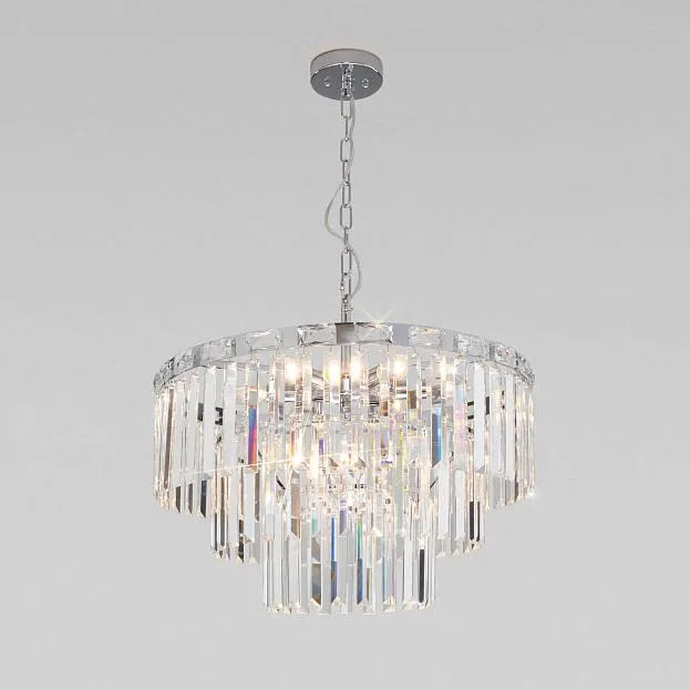 Подвесная люстра Eurosvet 10130/8 хром Elegante a060642 Подвесная люстра Eurosvet 10130/8 хром Elegante a060642