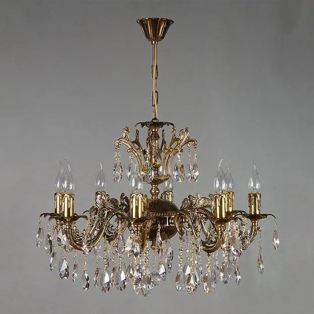 Подвесная люстра Ambiente 2118/8 PB Leaf crystal GRANADA Подвесная люстра Ambiente 2118/8 PB Leaf crystal GRANADA