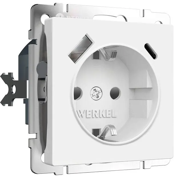 розетка с заземлением, шторками и USB Werkel W1171761 Встраиваемые механизмы белые матовые a069613 розетка с заземлением, шторками и USB Werkel W1171761 Встраиваемые механизмы белые матовые a069613