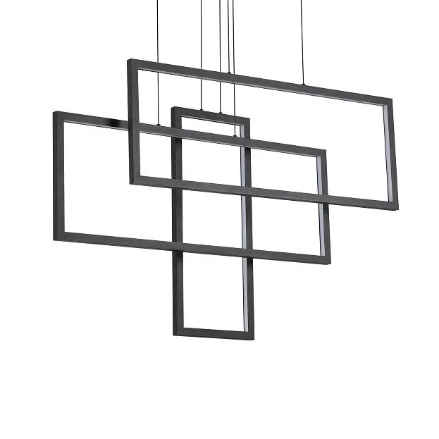 Подвесной светильник Ideal Lux 269382 FRAME SP RETTANGOLO NERO Подвесной светильник Ideal Lux 269382 FRAME SP RETTANGOLO NERO