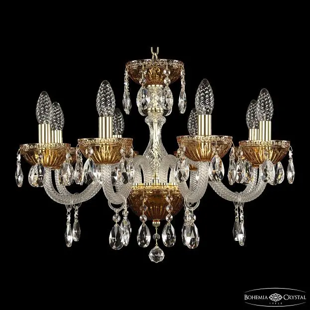 Люстра Bohemia Ivele Crystal 5417/8/195 G Amber/M-1G Люстра Bohemia Ivele Crystal 5417/8/195 G Amber/M-1G