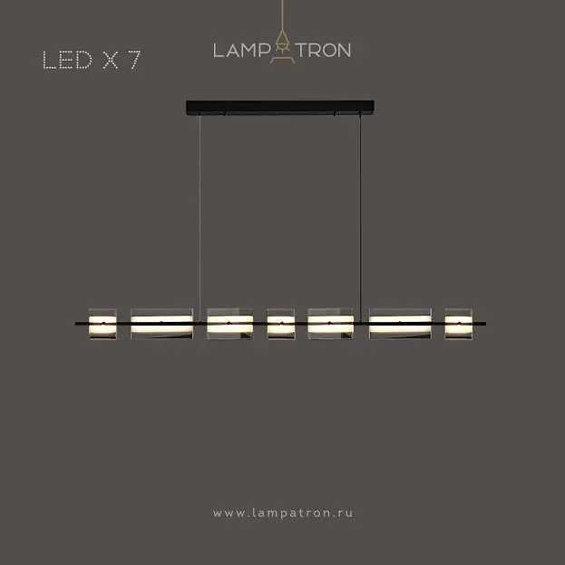 Реечный, рядный светильник BRIAND LONG 7 ламп. Цвет Черный Lampatron 6931-19005 Реечный, рядный светильник BRIAND LONG 7 ламп. Цвет Черный Lampatron 6931-19005
