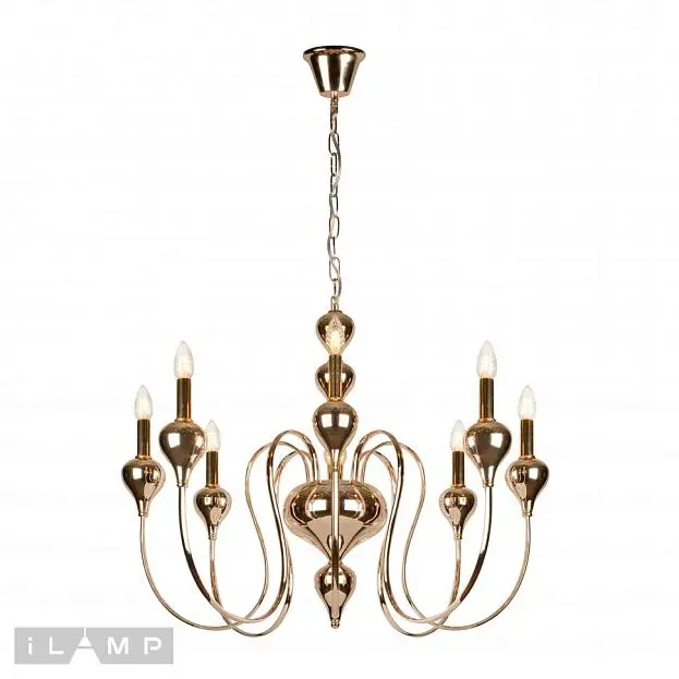 Подвесная люстра iLamp 88003-8 GD Lady Подвесная люстра iLamp 88003-8 GD Lady