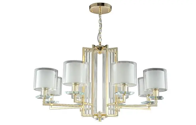 Люстра Crystal Lux NICOLAS SP-PL8 GOLD/WHITE 3401/308 Люстра Crystal Lux NICOLAS SP-PL8 GOLD/WHITE 3401/308