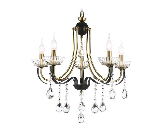 Подвесная люстра Ambrella light TR4952/5 BK/GD/CL Подвесная люстра Ambrella light TR4952/5 BK/GD/CL