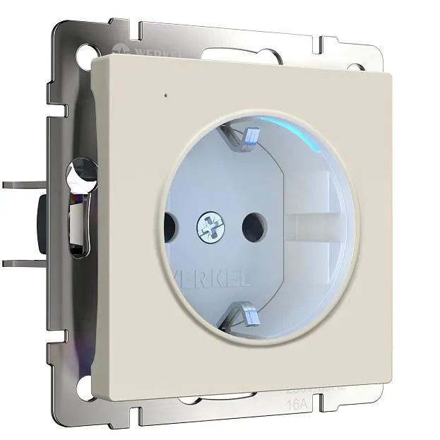 Розетка с подсветкой Werkel W1171462 (айвори матовый) a062424 Розетка с подсветкой Werkel W1171462 (айвори матовый) a062424