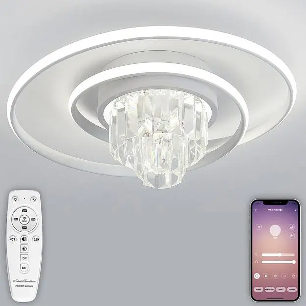Потолочная люстра светодиодная Natali Kovaltseva LED LAMPS 81115/1C Crystal Потолочная люстра светодиодная Natali Kovaltseva LED LAMPS 81115/1C Crystal