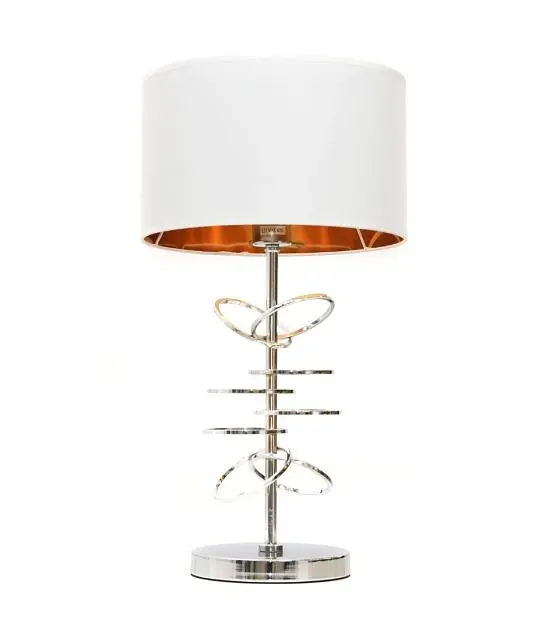 Настольная лампа Lumina Deco LDT 5530 CHR+WT Milari Настольная лампа Lumina Deco LDT 5530 CHR+WT Milari