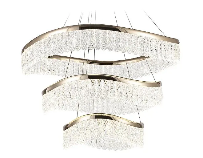 Подвесной светодиодный светильник с хрусталем Ambrella Light TR49731 Подвесной светодиодный светильник с хрусталем Ambrella Light TR49731