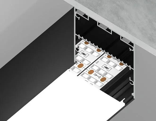 Алюминиевый профиль накладной/подвесной Ambrella light GP3100BK Profile System Алюминиевый профиль накладной/подвесной Ambrella light GP3100BK Profile System