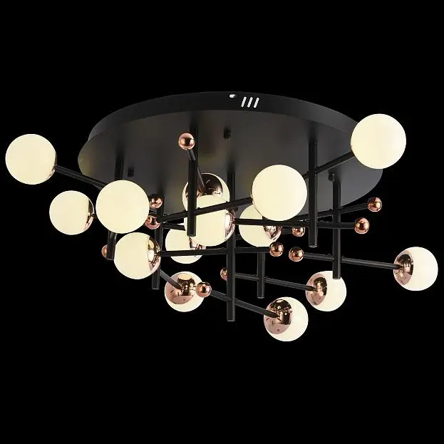 Потолочная люстра NATALI KOVALTSEVA LED LAMPS 81344 GOLD BLACK Потолочная люстра NATALI KOVALTSEVA LED LAMPS 81344 GOLD BLACK