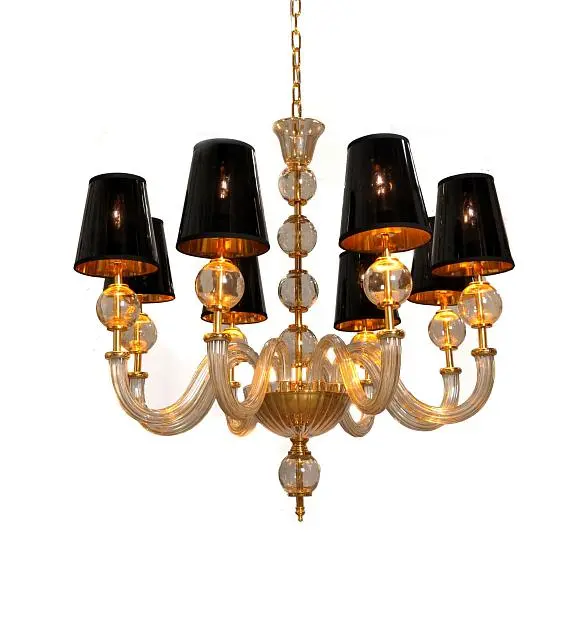 Хрустальная подвесная люстра Lumina Deco LDP 5012-8 BK STEFANEA Хрустальная подвесная люстра Lumina Deco LDP 5012-8 BK STEFANEA