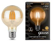 Лампа Gauss 105802006 LED Filament G95 E27 6W Golden 2400K