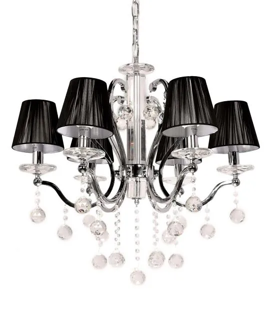 Хрустальная подвесная люстра Lumina Deco LDP 8033-6 BK Bellisica Хрустальная подвесная люстра Lumina Deco LDP 8033-6 BK Bellisica
