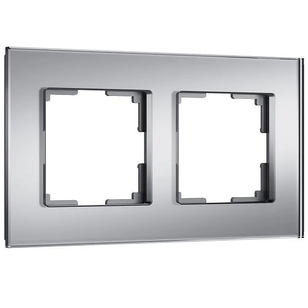 Рамка на 2 поста (серебряный, стекло soft-touch) Werkel W0023106 Senso a064569 Рамка на 2 поста (серебряный, стекло soft-touch) Werkel W0023106 Senso a064569