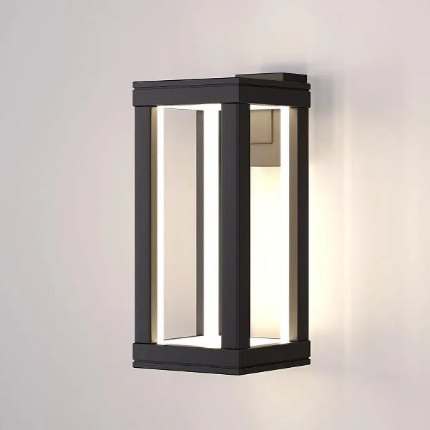 Уличный настенный светильник Elektrostandard 1527 TECHNO LED черный Frame a051855 Уличный настенный светильник Elektrostandard 1527 TECHNO LED черный Frame a051855