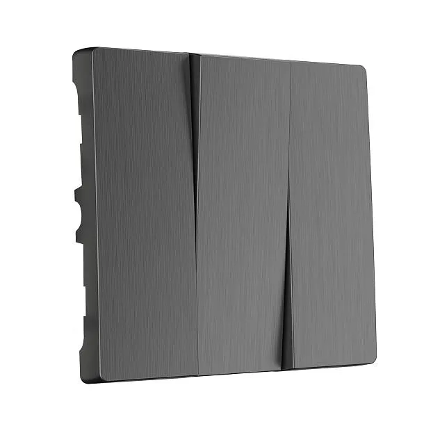 Набор клавиш для выключателя трехклавишного Werkel W1139004 (графит рифленый) a050742 Набор клавиш для выключателя трехклавишного Werkel W1139004 (графит рифленый) a050742