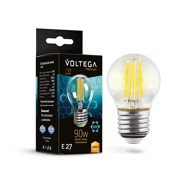 Лампа Voltega 7224 Globe E27 9W Graphene Лампа Voltega 7224 Globe E27 9W Graphene