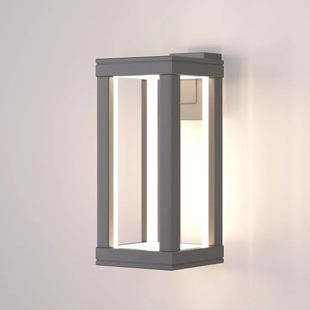 Уличный настенный светильник Elektrostandard 1527 TECHNO LED серый Frame a051856 Уличный настенный светильник Elektrostandard 1527 TECHNO LED серый Frame a051856