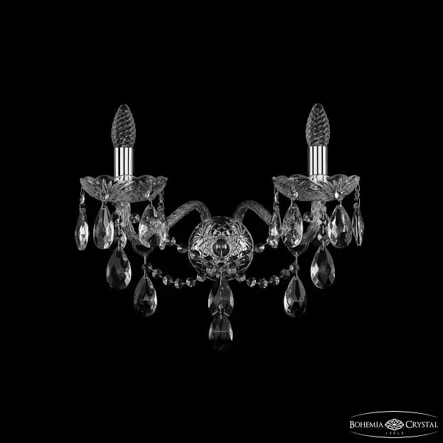 Бра хрустальные Bohemia Ivele Crystal 1415B/2/200/XL Ni Бра хрустальные Bohemia Ivele Crystal 1415B/2/200/XL Ni
