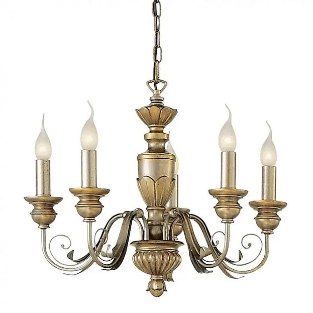 Подвесная люстра Ideal Lux FIRENZE SP5 ORO ANTICO (DORA SP5) 020822 Подвесная люстра Ideal Lux FIRENZE SP5 ORO ANTICO (DORA SP5) 020822