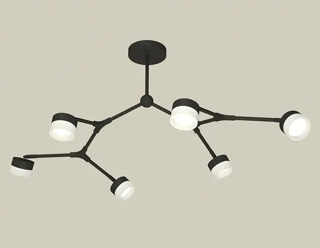 Люстра на штанге Ambrella light XB9056204/6 SBK/FR Люстра на штанге Ambrella light XB9056204/6 SBK/FR