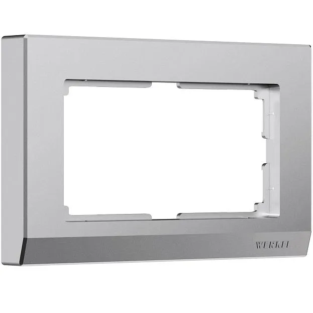 Рамка для двойной розетки Werkel W0081865 Stark (серебряный матовый) a063458 Рамка для двойной розетки Werkel W0081865 Stark (серебряный матовый) a063458