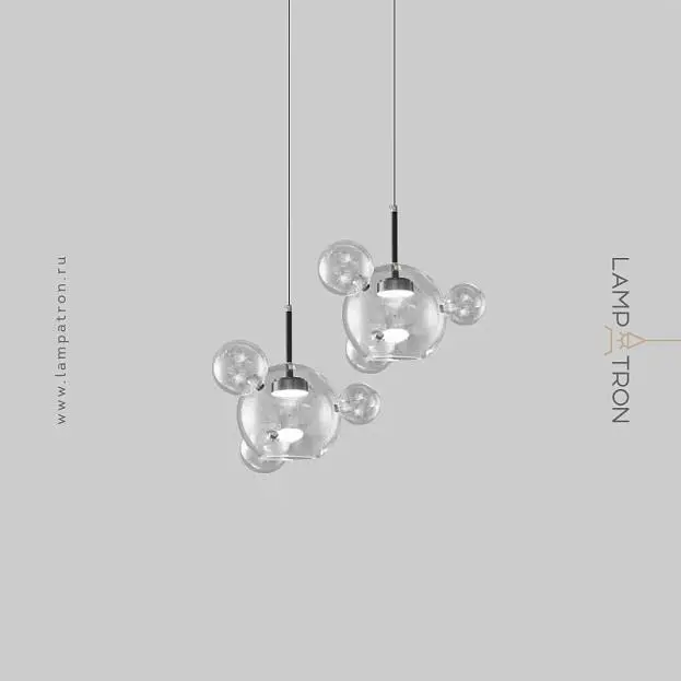Подвесной светильник BUBBLE B BLACK LUX 2 подвеса Lampatron 8326-22694 Подвесной светильник BUBBLE B BLACK LUX 2 подвеса Lampatron 8326-22694
