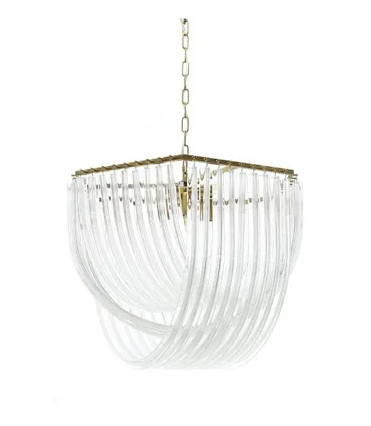 Хрустальная подвесная люстра Lumina Deco LDP 6001-500 GD+CL Weddini Хрустальная подвесная люстра Lumina Deco LDP 6001-500 GD+CL Weddini