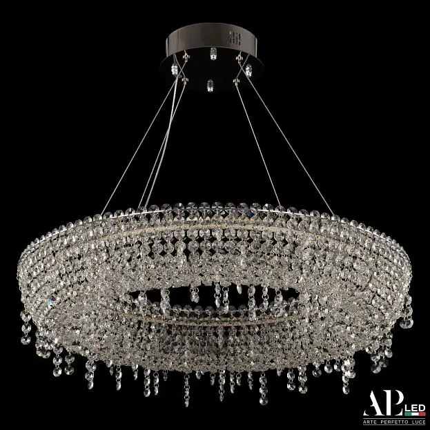Люстра светодиодная хрустальная APL LED SH502.0.60.B.Ni.4000 Sicilia Люстра светодиодная хрустальная APL LED SH502.0.60.B.Ni.4000 Sicilia