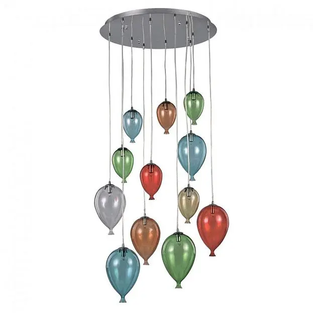Подвесная люстра Ideal Lux 100951 CLOWN SP12 COLOR Подвесная люстра Ideal Lux 100951 CLOWN SP12 COLOR