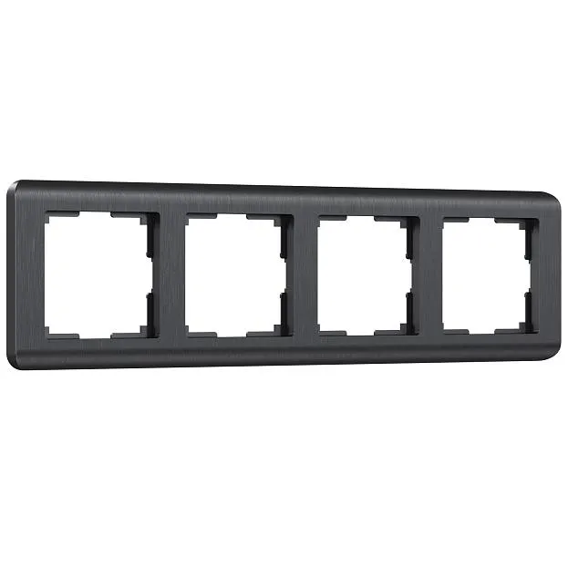 Рамка на 4 поста Werkel W0042104 (графит) a051278 Stream Рамка на 4 поста Werkel W0042104 (графит) a051278 Stream