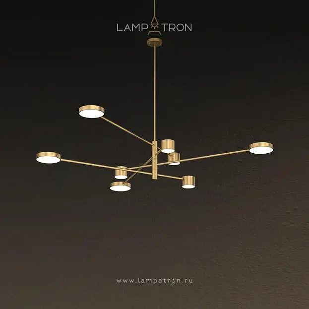 Люстра SUNSHINE 8 плафонов. Латунь. Размер S. Lampatron 1666-24554 Люстра SUNSHINE 8 плафонов. Латунь. Размер S. Lampatron 1666-24554