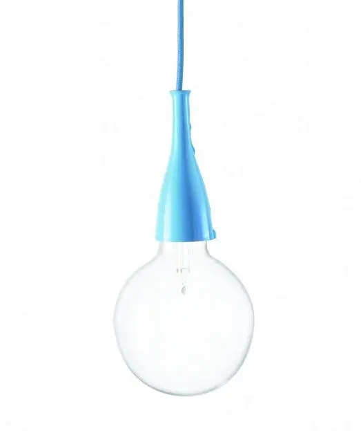 Подвесной светильник Ideal Lux 063614 MINIMAL SP1 AZZURRO Подвесной светильник Ideal Lux 063614 MINIMAL SP1 AZZURRO
