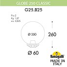 Уличный фонарь на столб FUMAGALLI GLOBE 250 Classic G25.B25.000.VYF1R