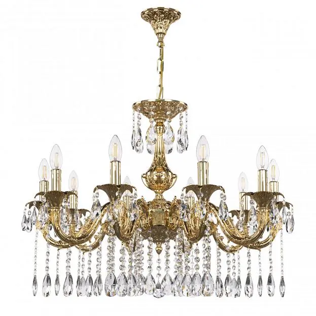 Люстра с хрустальными подвесками Bohemia Ivele Crystal AL79101/10/250 A G AL7901 Люстра с хрустальными подвесками Bohemia Ivele Crystal AL79101/10/250 A G AL7901