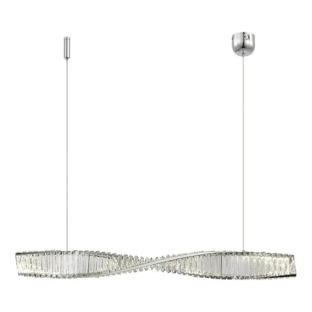 Светильник подвесной Хром/Прозрачный LED 1*25W 3000K ST-Luce SL6205.123.01 ELICA Светильник подвесной Хром/Прозрачный LED 1*25W 3000K ST-Luce SL6205.123.01 ELICA