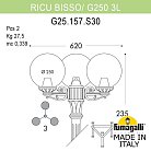 Садово-парковый фонарь FUMAGALLI RICU BISSO/G250 3L G25.157.S30.VYF1R