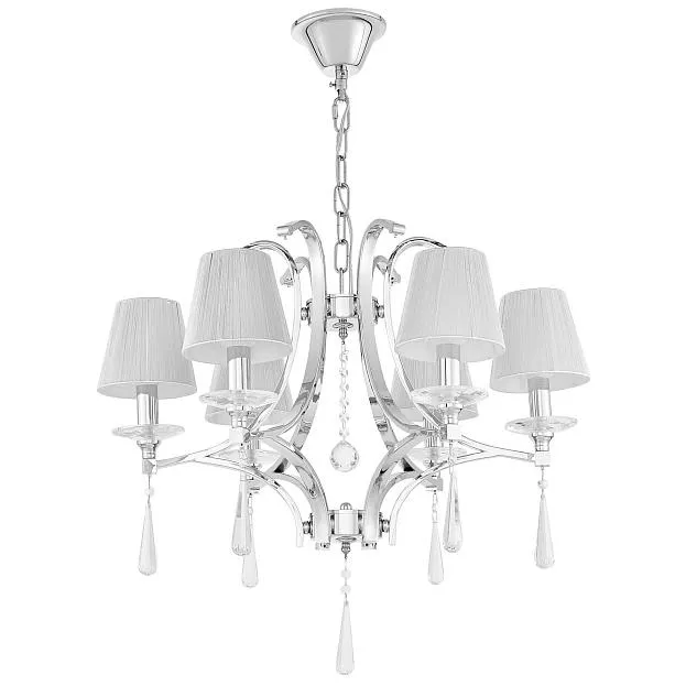 Хрустальная подвесная люстра Lumina Deco LDP 8810-6 SL Venisia Хрустальная подвесная люстра Lumina Deco LDP 8810-6 SL Venisia