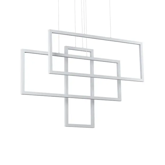 Подвесной светильник Ideal Lux 253589 FRAME SP RETTANGOLO BIANCO Подвесной светильник Ideal Lux 253589 FRAME SP RETTANGOLO BIANCO