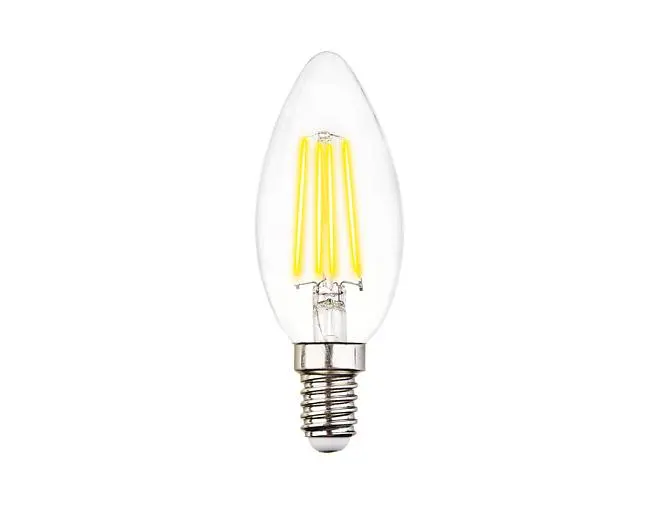 Филаментная светодиодная лампа E14 4200K (6W) Ambrella light 202115 C37 Филаментная светодиодная лампа E14 4200K (6W) Ambrella light 202115 C37