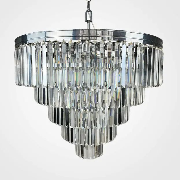 Люстра Rh 1920S Odeon Clear Glass Fringe Chandelier D80 Chrome ImperiumLoft 228793-22 Люстра Rh 1920S Odeon Clear Glass Fringe Chandelier D80 Chrome ImperiumLoft 228793-22